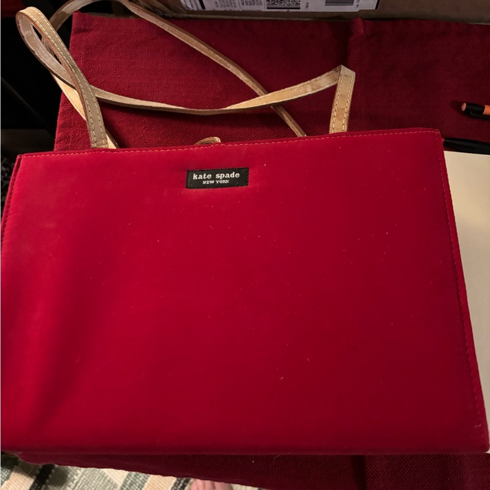 Kate Spade Crimson Shoulder Bag with leather Straps